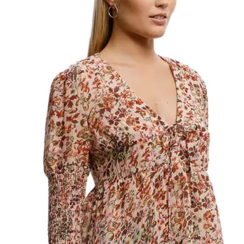 Long sleeve Stevie May Patterned Floral Blouse